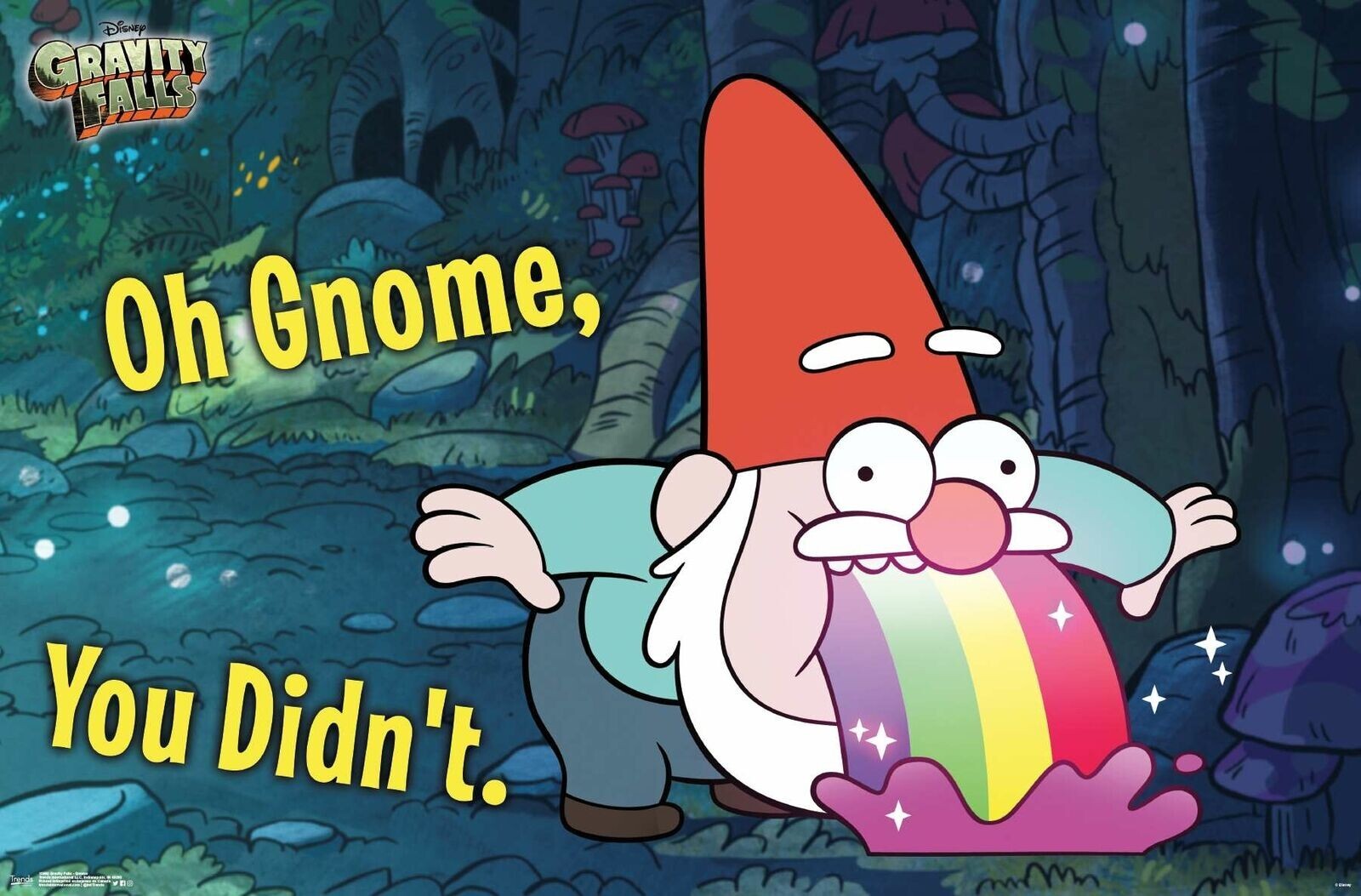 GRAVITY FALLS poster Oh Gnome, You Didn't TWIN PEAKS inspired 14x22 Poster NEW