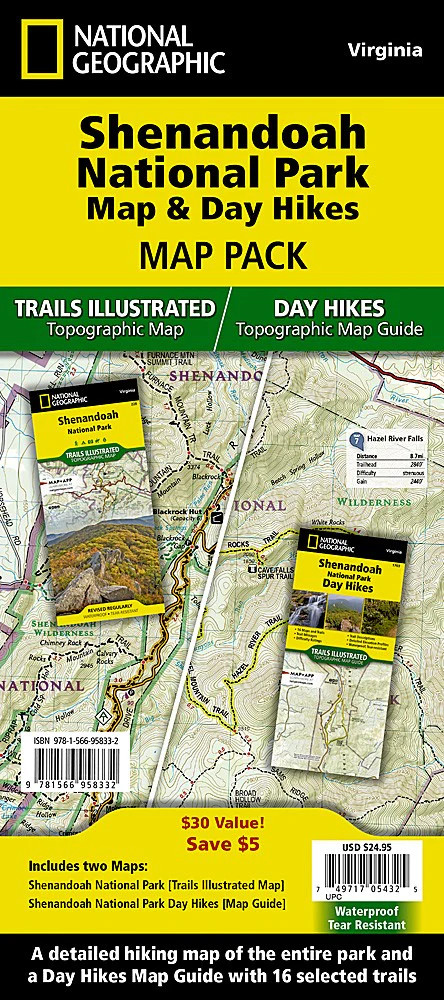 Shenandoah National Park Day Hikes: Map Pack Bundle