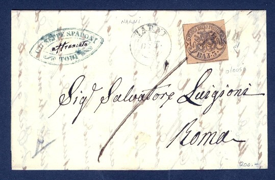 ITALIAN STATES 1854 NARNI TO ROME
