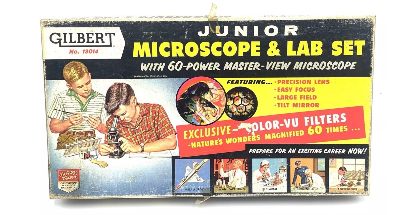 Rare 1950’s Gilbert Jr Microscope& Lab Set NEW OLD STOCK!!!!! CP