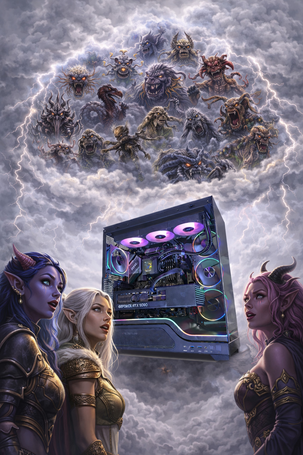 AMD RYZEN 9 9950X Gaming PC - NVIDIA RTX 5090 - 256GB DDR5 RAM+4TB SSD+WiFi 6!!