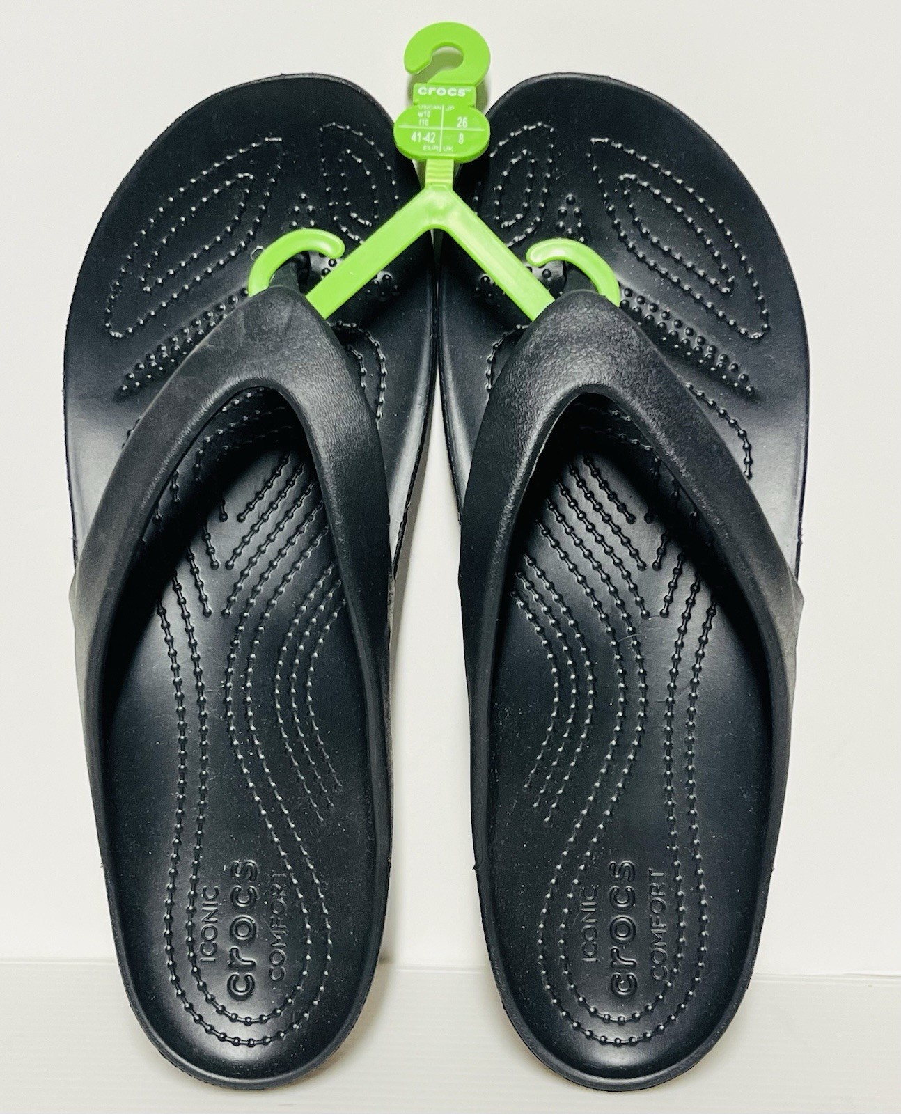 Crocs Kadee II Women's Flip-Flops - Black, US W 10 NWOT, Fast Shipping