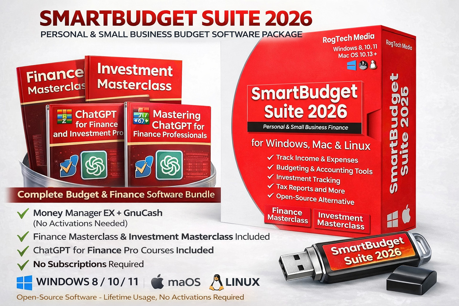 Personal and Small Business Finance & Accounting Software +  Finance Masterclass