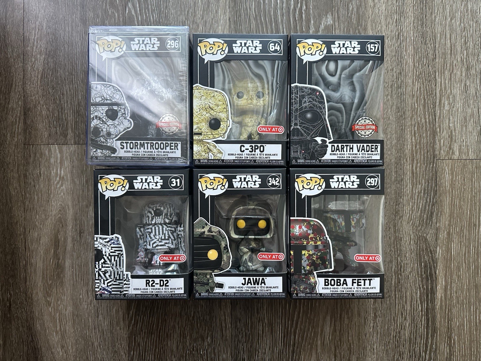 Funko Pop! Vinyl: Star Wars Futura Art Series 6 Piece Set NEW