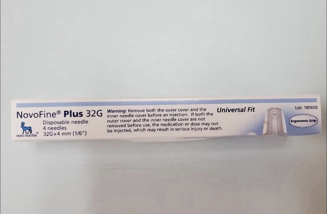 NovoFine Plus 32g x 4mm Disposable - 1 box of 4 Universal fit