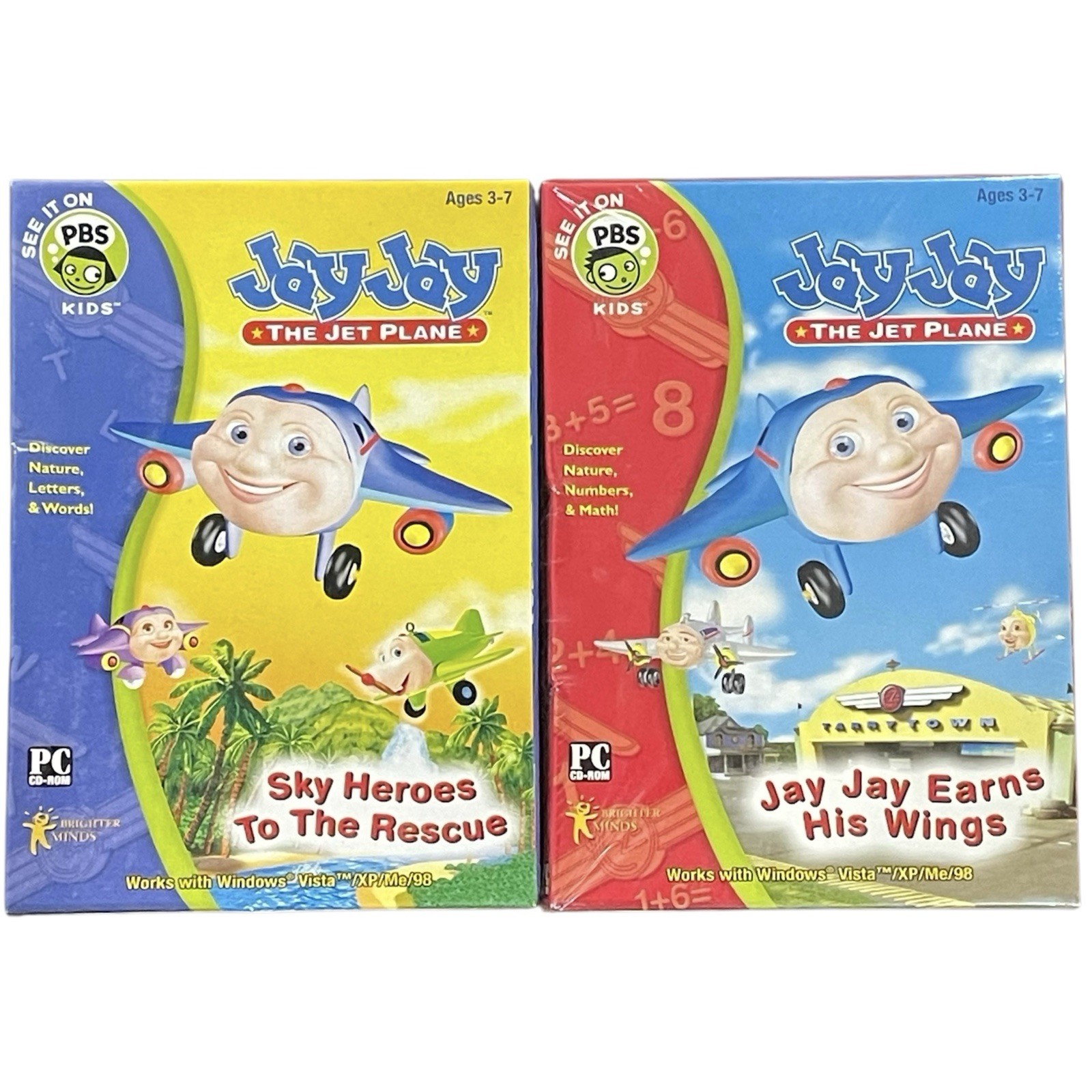 Jay Jay the Jet Plane Sky Heroes Earns His Wings PC CD-ROM New Sealed Lot Of 2
