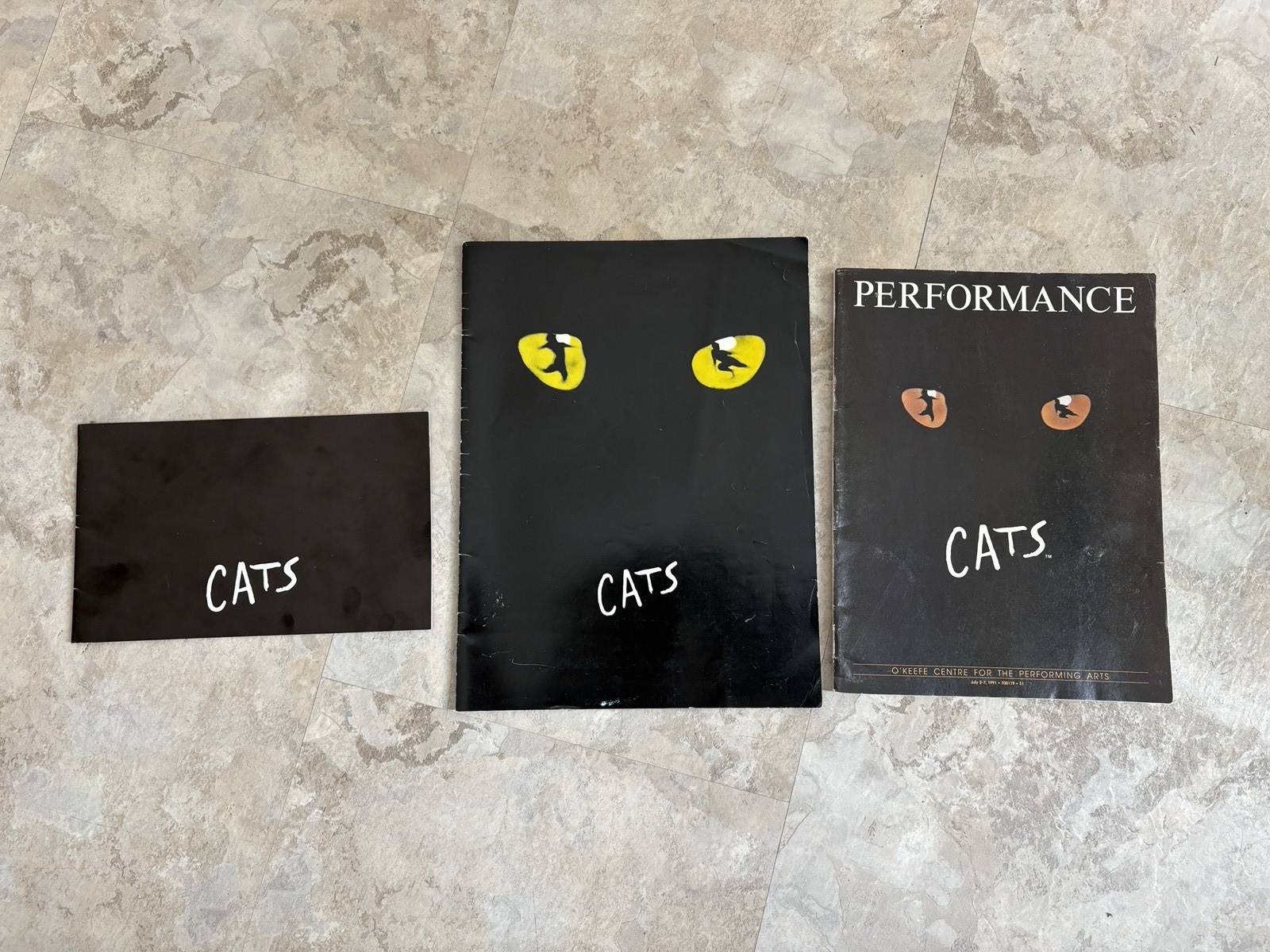 1981 - 1991 CATS MUSICAL, 2 PROGRAMMES, ELGIN THEATRE, NEW THEATRE, 1 MAGAZINE