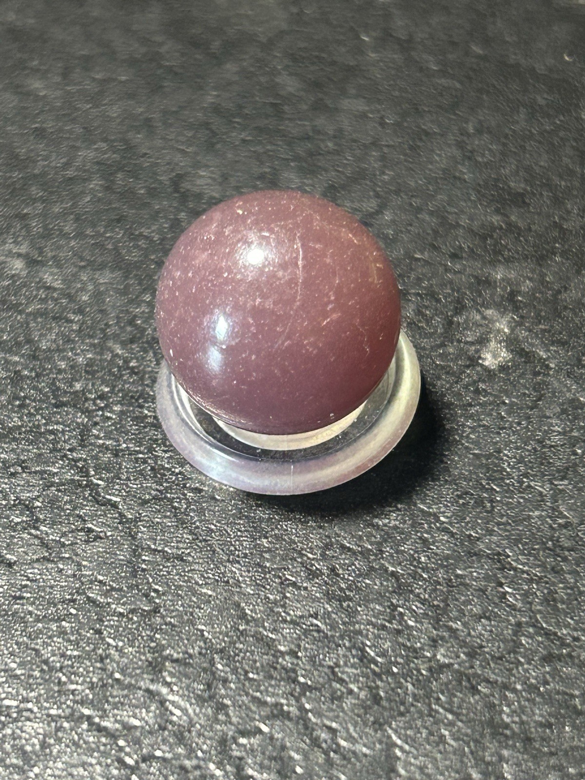 Akro Agate Fire Opal Flinties Marble Rare Lavender Full Of Bubbles .62” Mint