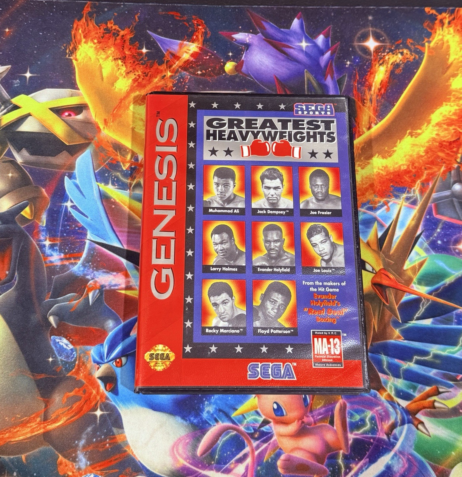 Greatest Heavyweights (Sega Genesis, 1993) Cart & Case - Free Shipping!