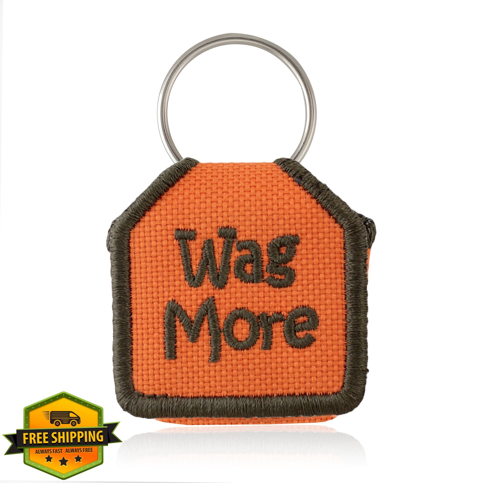 Tag Bag Dog Tag Silencer, Wag More/Orange