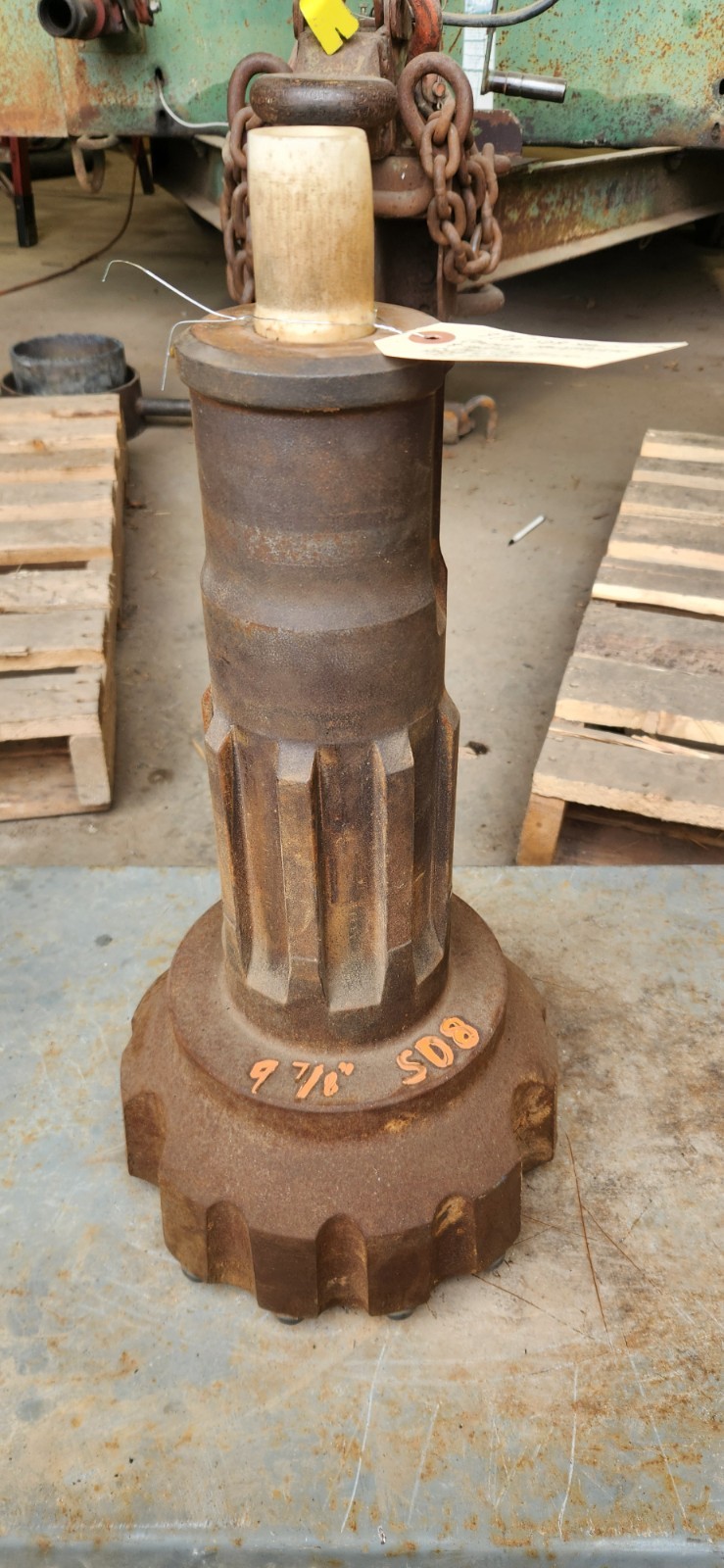 DTH Down The Hole Hammer Bit 9-7/8" SD8 Shank Used Hemispherical Carbide Cutters