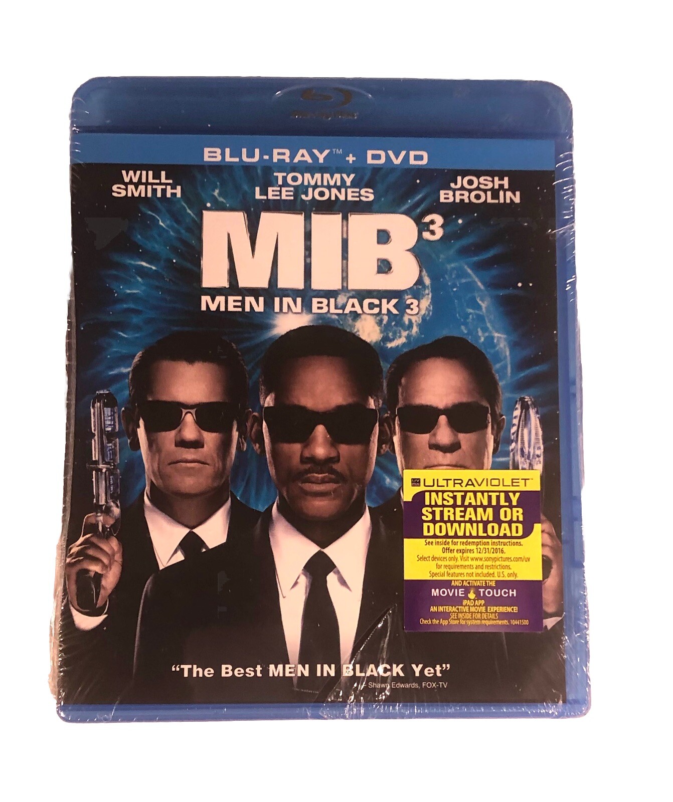 Men in Black 3 Will Smith, Tommy Lee Jones & Josh Brolin (Blu-ray DVD Bonus) New