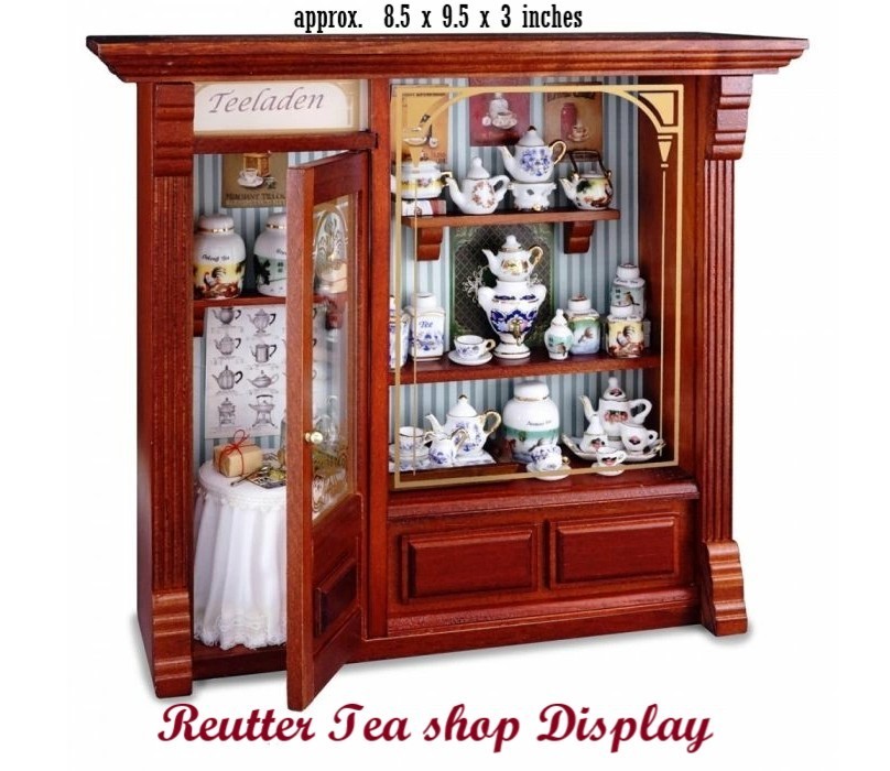 Reutter porcelain miniatures Tea Shop Front Display - Rare Shadow Box Room