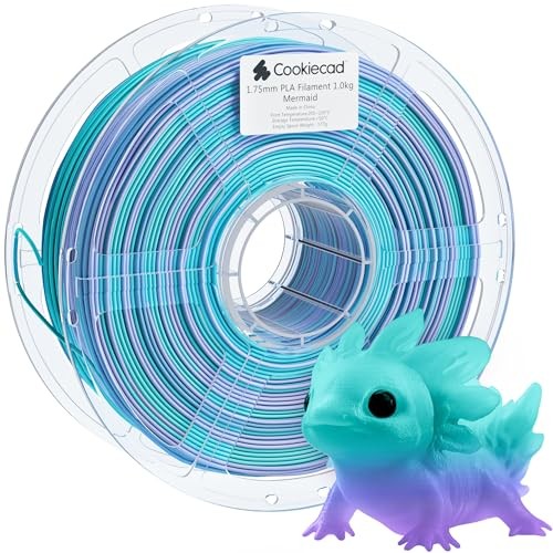 PLA Filament 1.75mm 1kg Rainbow Multicolor 3D Mermaid (Purple, Blue & Green)
