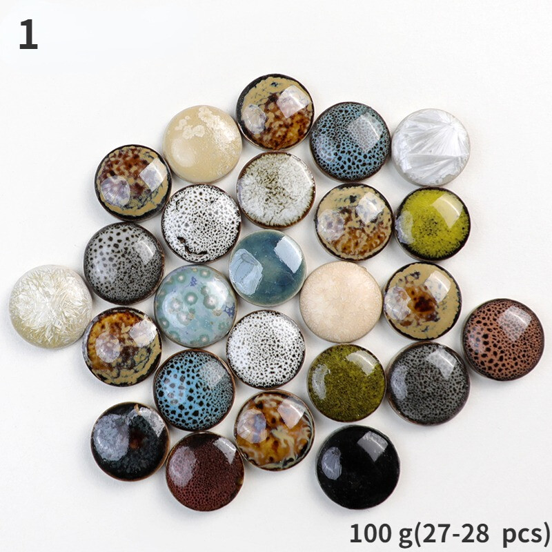 100g Mosaic Tiles Porcelain Piece Assortment Shape Ceramic Craft DIY Vase Decor