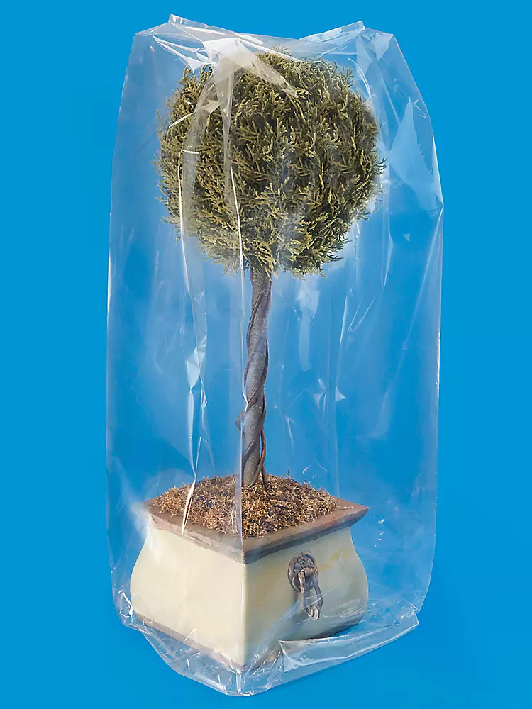 Pack of 250 12 x 12 x 36" 2 Mil Gusseted Poly Bags