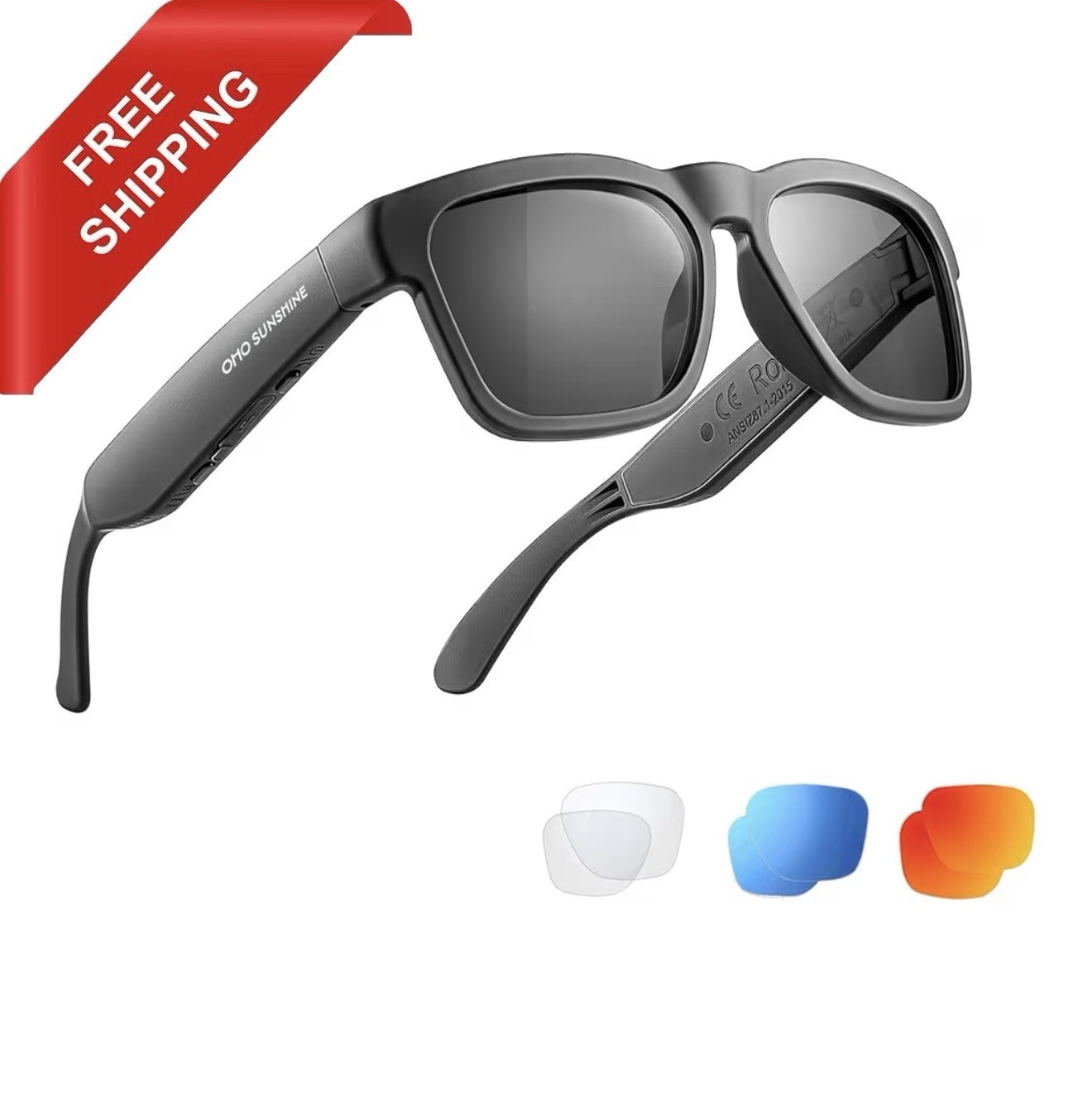 Smart Glasses,Polarized Sunglasses with Bluetooth Speaker