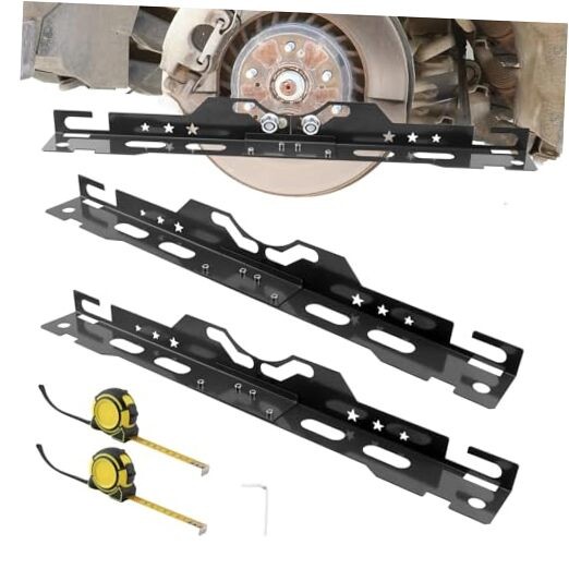  Wheel Alignment Tool,Toe Alignment Tool Plates with 2 Measuring Black