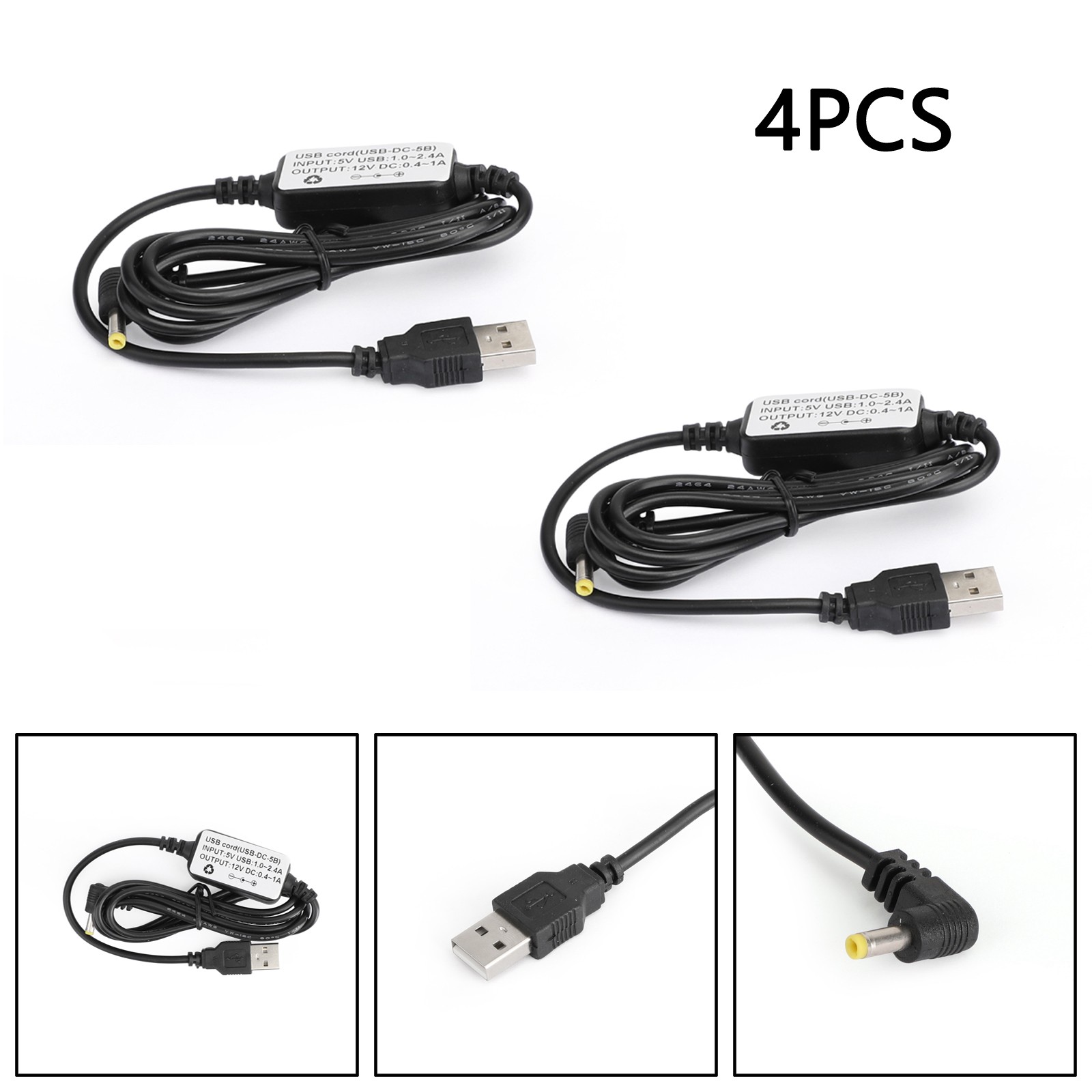 4PCS USB Charging Cable USB-DC-5B For YAESU VX-5R VX-6R VX-7R 150 VXA150 FT-2XDR