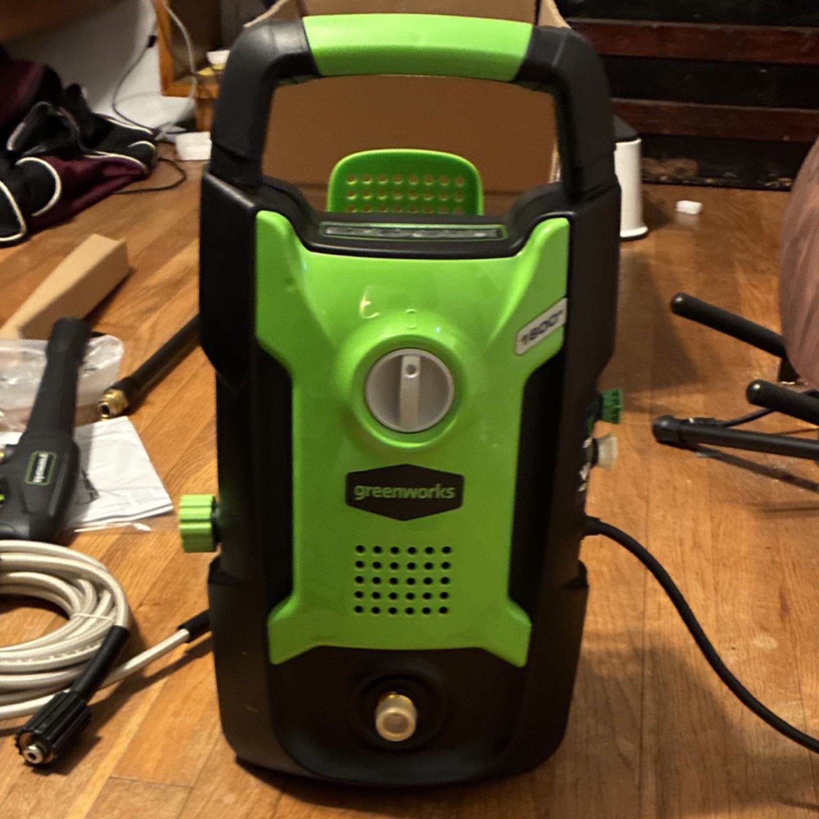 GreenWorks GPW1602 Electric Pressure Washer 1600 PSI Stationary Hose Spray Gun