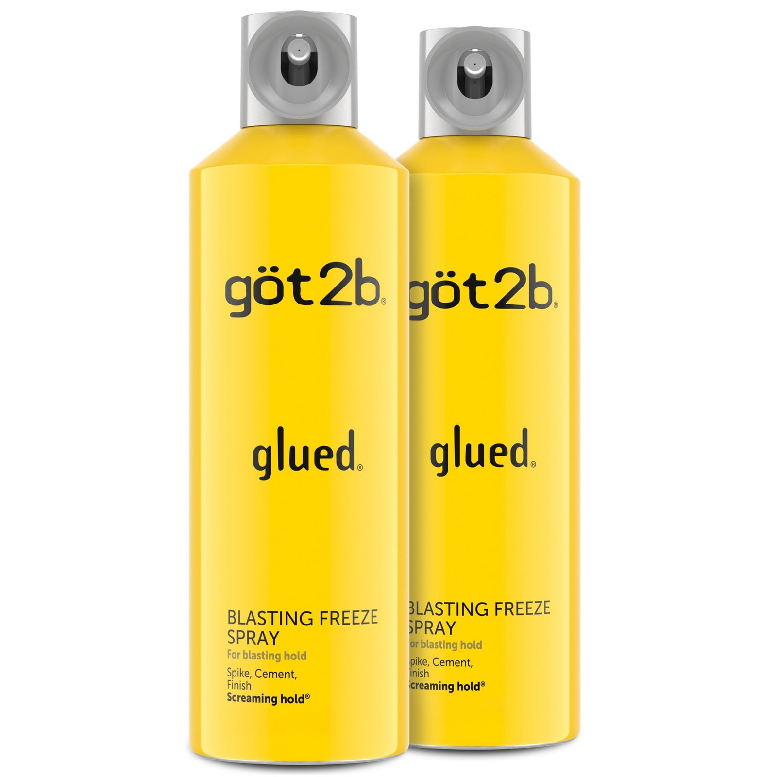 Got2b Glued Blasting Freeze Hairspray, 12 oz, 12 Fl Oz (Pack of 2), yellow 