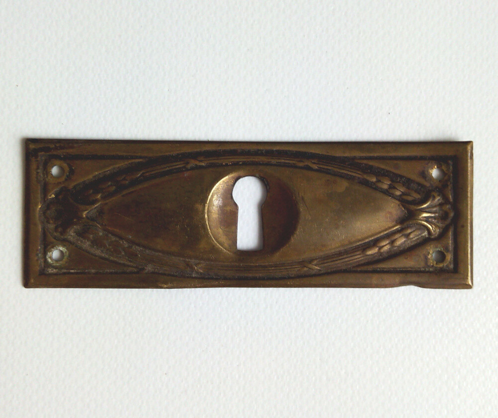 Old Brass Furniture Fitting With Keyhole