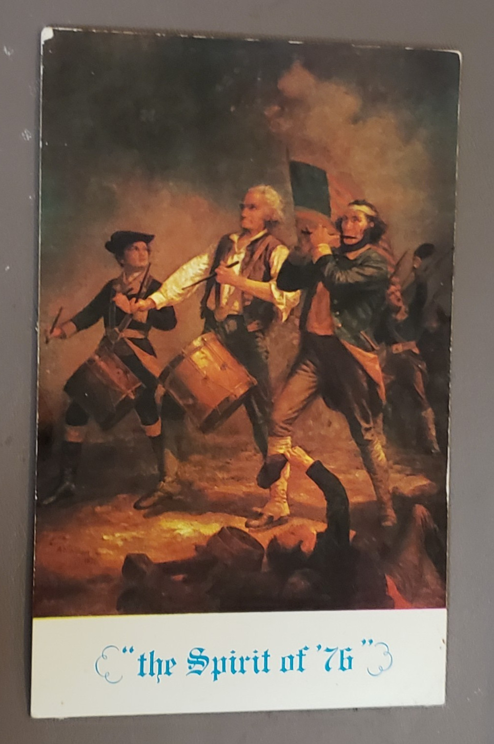 Vtg Unposted Postcard Patriotic Tichnor Bros The Spirit of '76 Lusterchrome