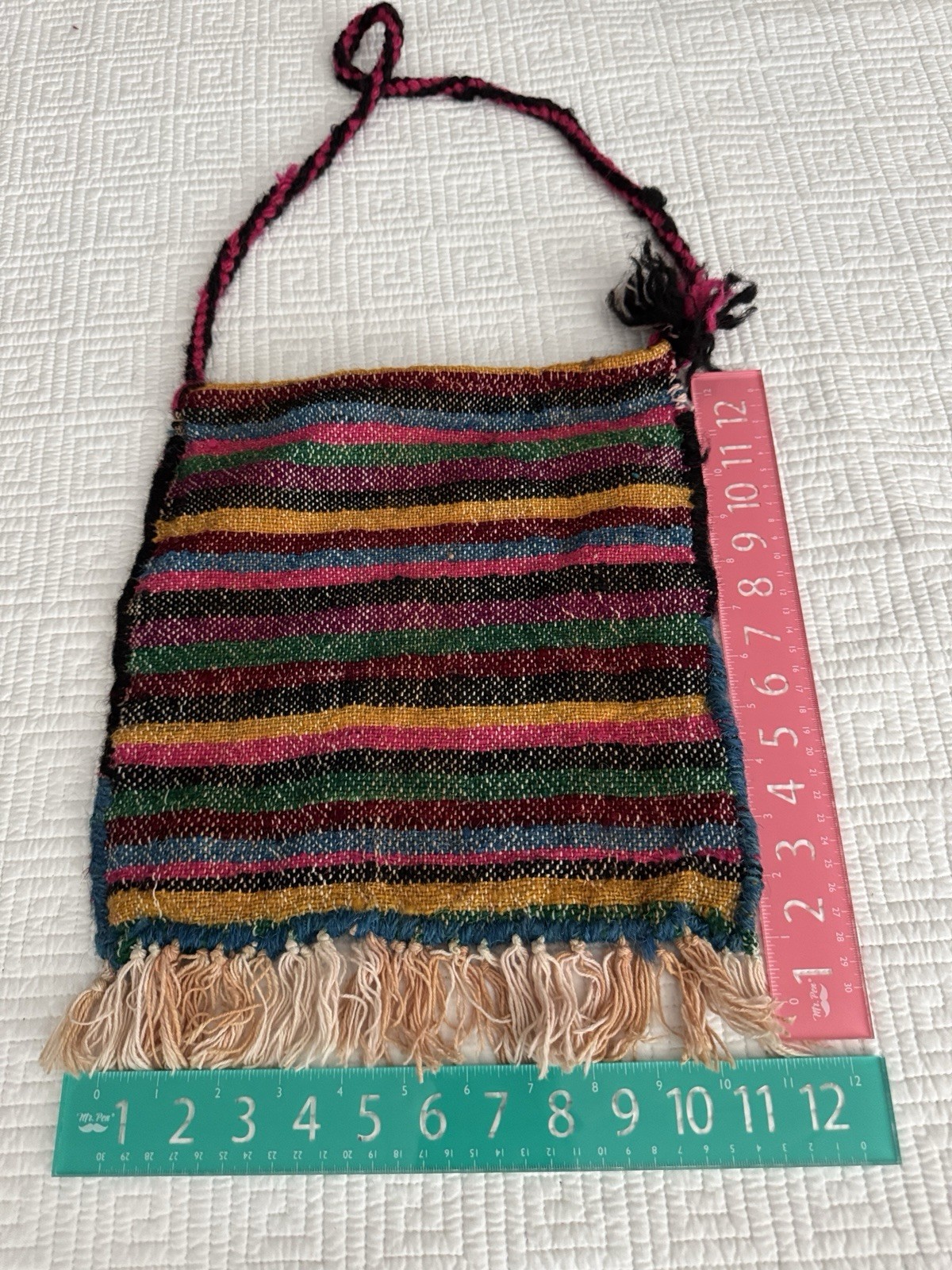 Folk Tagari Arcadia Greece Homemade Natural Sheep’s Wool HomeSpun Loom 1800’s