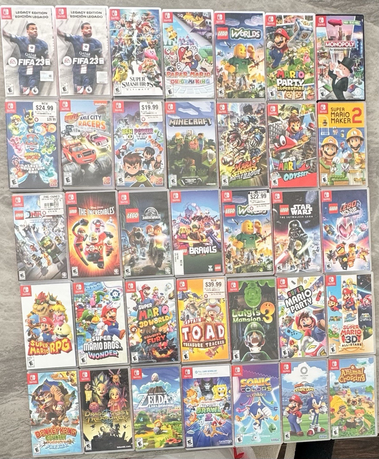 Nintendo Switch Game cases Lot 35 NO GAMES authentic original 