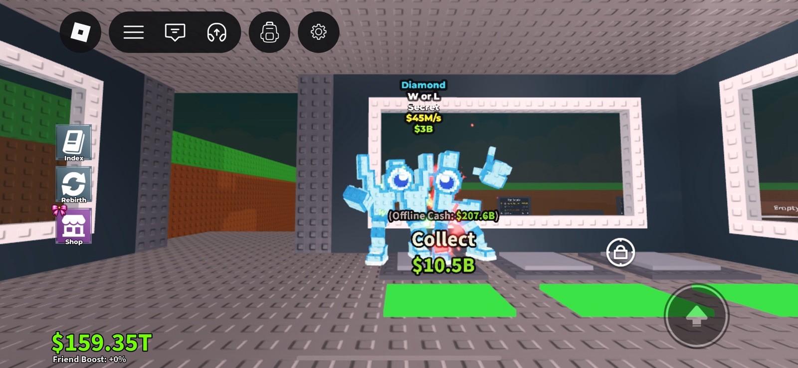 Roblox Diamond Secret Game Item Asset W or L In-Game Virtual Collectible Bot