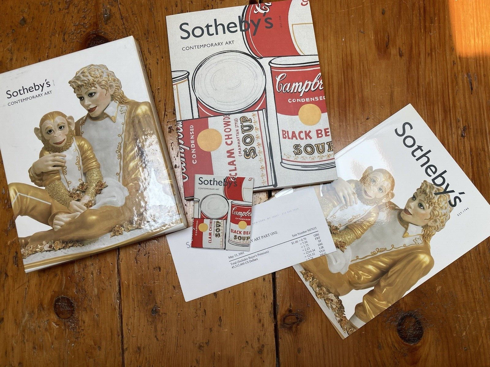 JEFF KOONS MICHAEL JACKSON WARHOL BASQUIAT SOTHEBYS RESULT POP ART BOX SOTHEBY'S