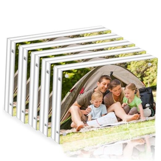 5x7 Acrylic Picture Frames 5Pack, Magnetic Acrylic Photo 5x7 inch (5PACK)