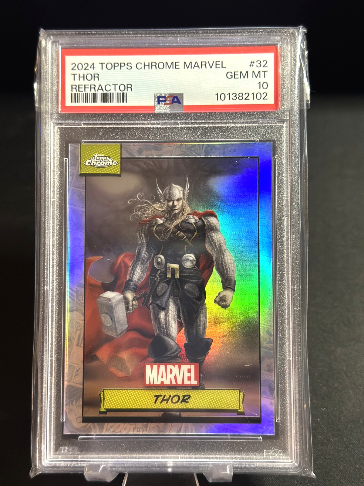 2024 Topps Chrome Marvel Thor #32 Silver Refractor PSA 10