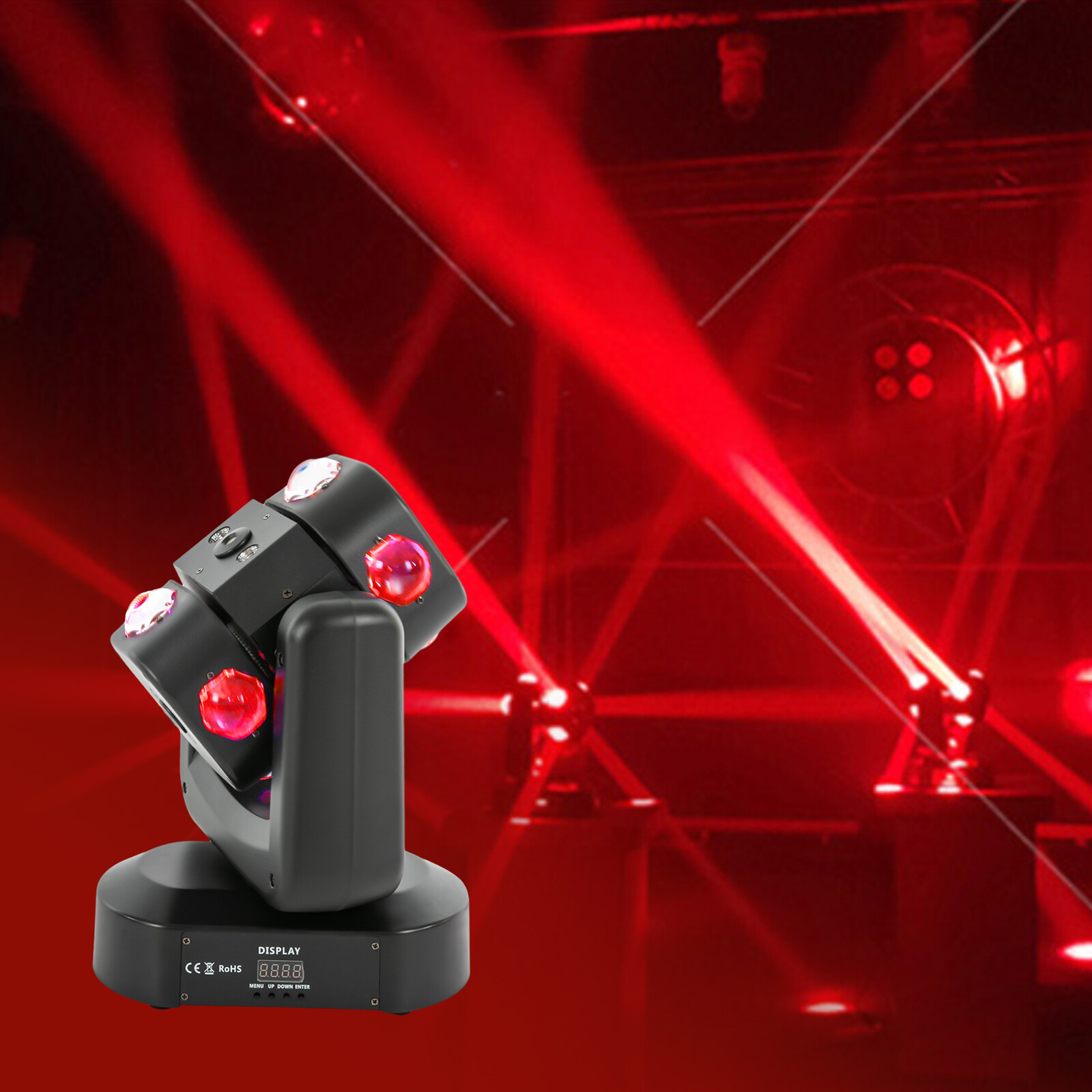 120W LED Laser Beam Moving Head Stage Light DMX Gobo Spot Lighting DJ Disco Bar