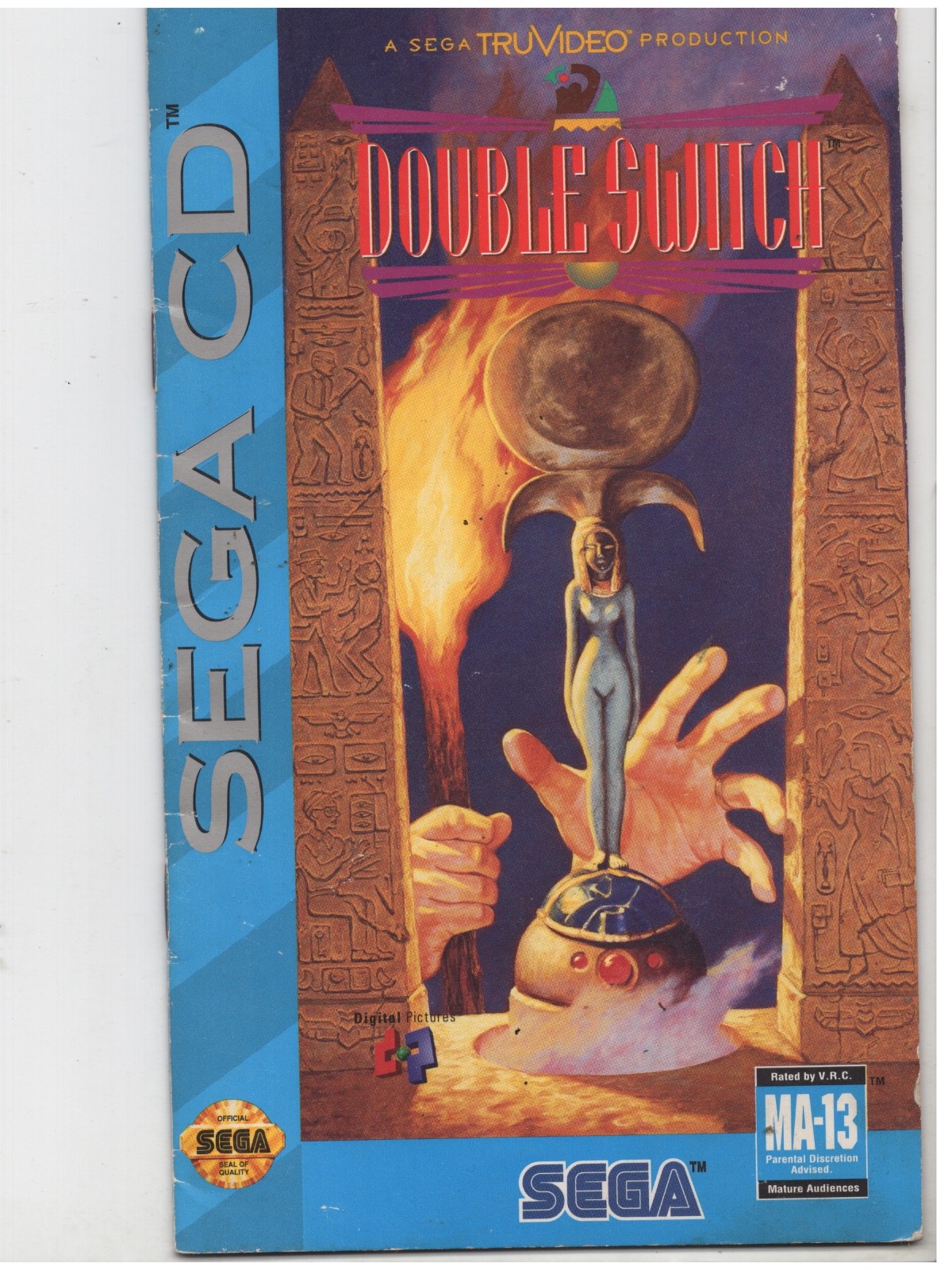 Double Switch Sega CD w/ Reg Card Manual Only Authentic Original