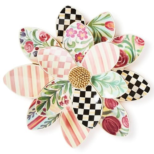 Large Rosy Meadow Wall Decor - Hanging Flower Art - Large Wall Art