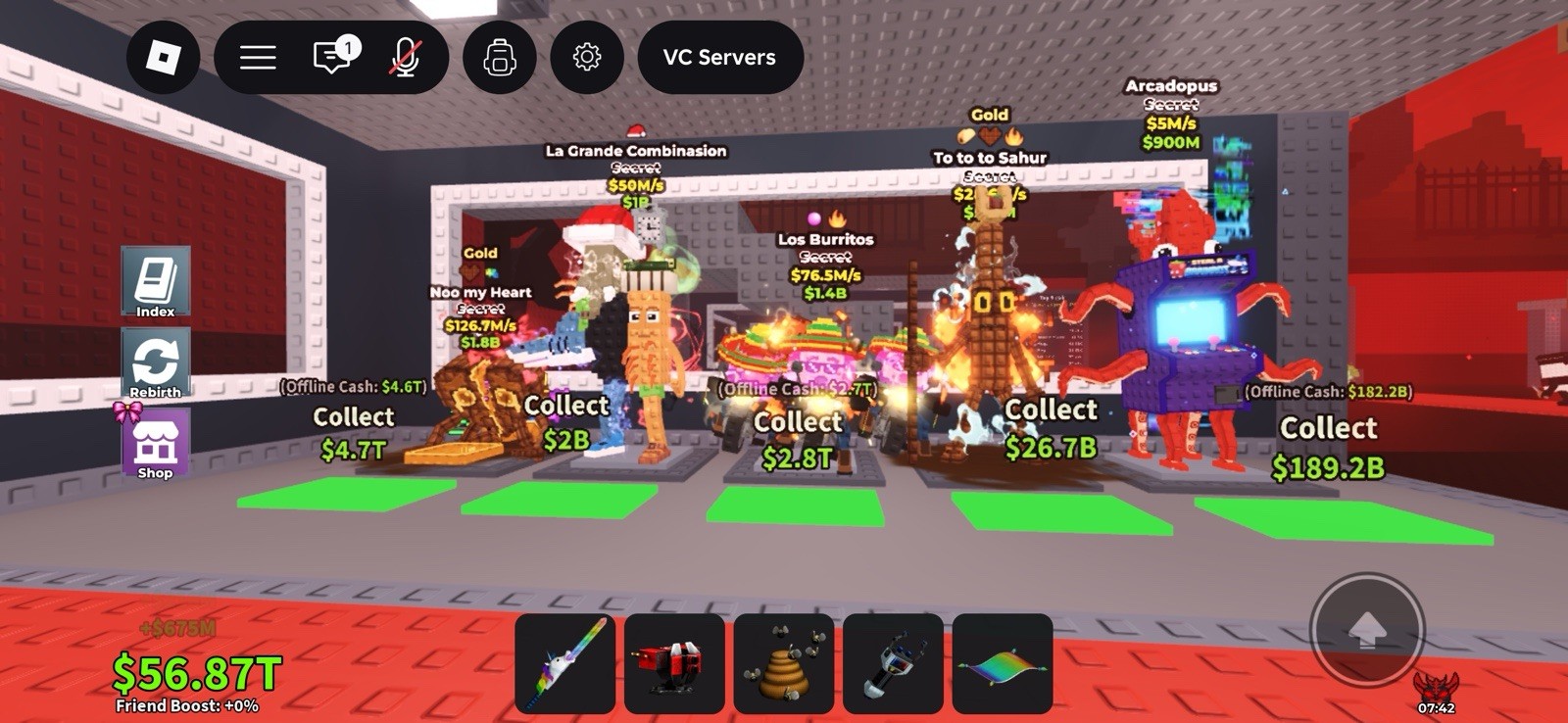 VC Servers Secret Gold Collectible Game Asset with Offline Cash