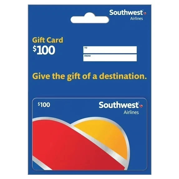 Southwest Airlines $100 Physical Gift Card ( Free Shipping )