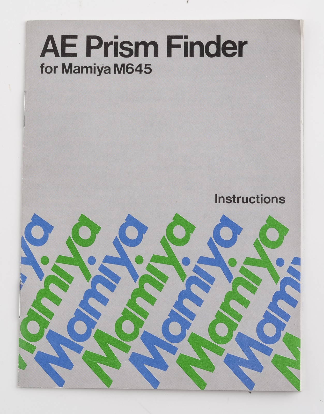 Mamiya Manual Instruction AE Prism Finder for Mamiya M645