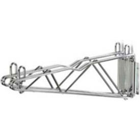 Nexel Chrome Fixed Double Shelf Wall Mount Bracket 14""D  Industrial DAB14C