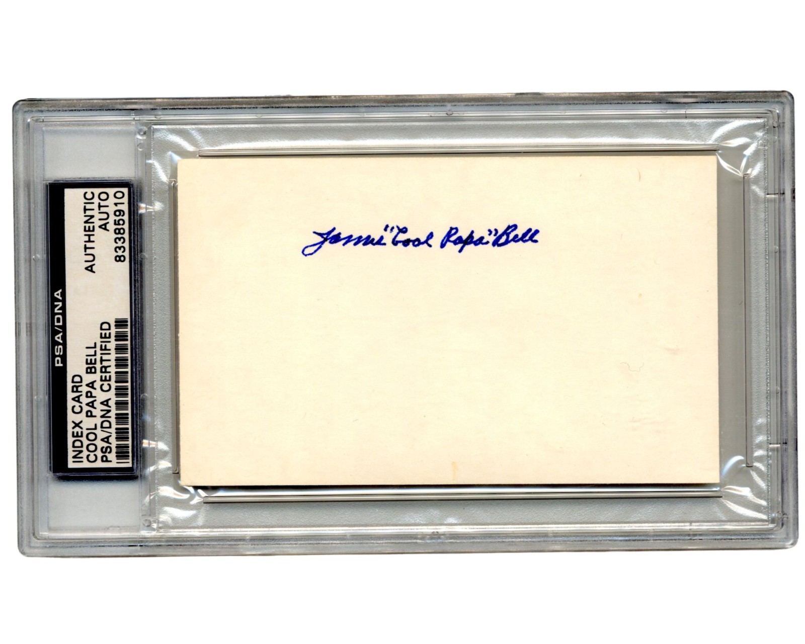 James "Cool Papa" Bell Signed Index Card - Negro League Icon! PSA Auto