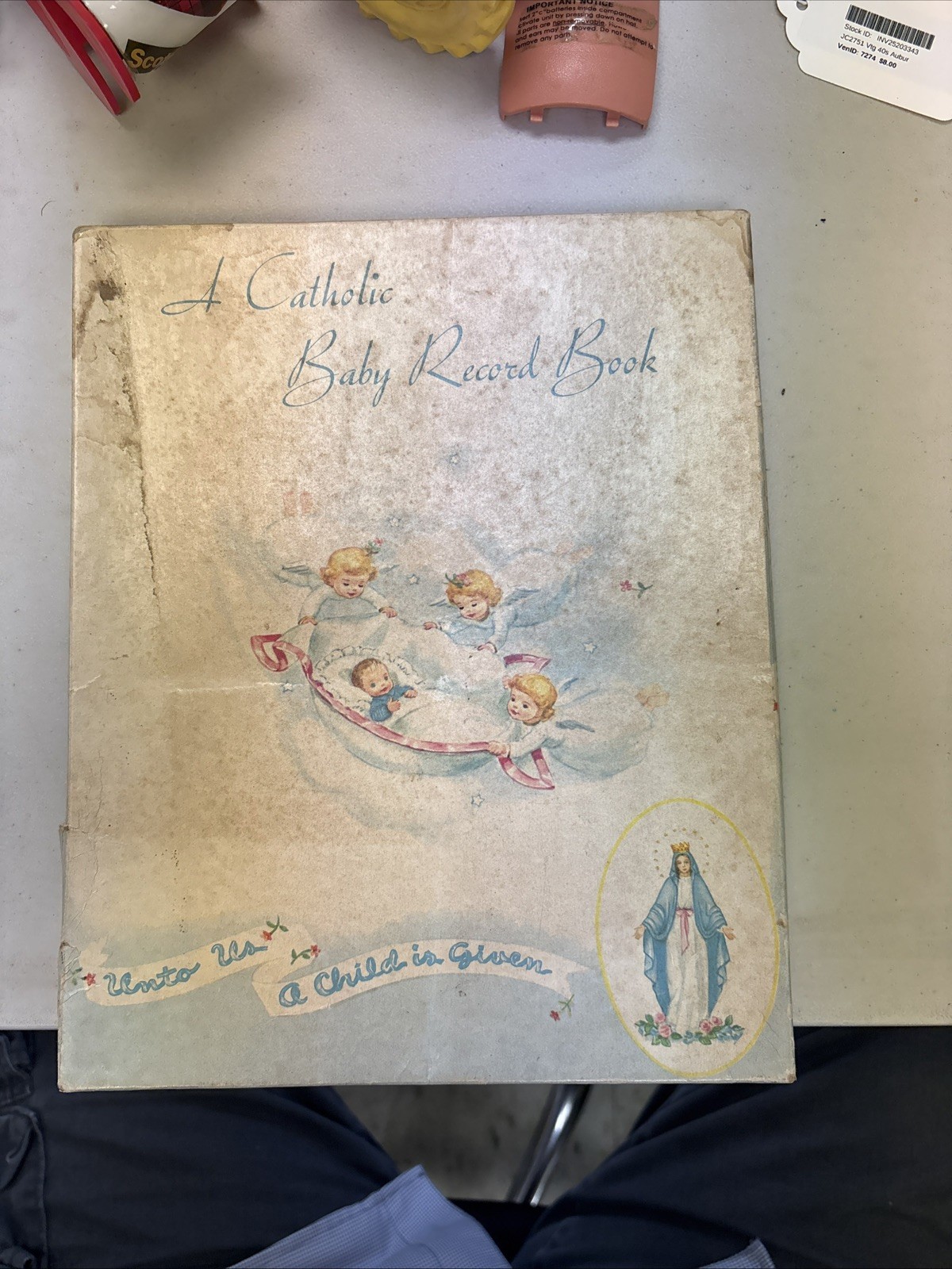 Vintage A Catholic Baby Record Book Boxed Set