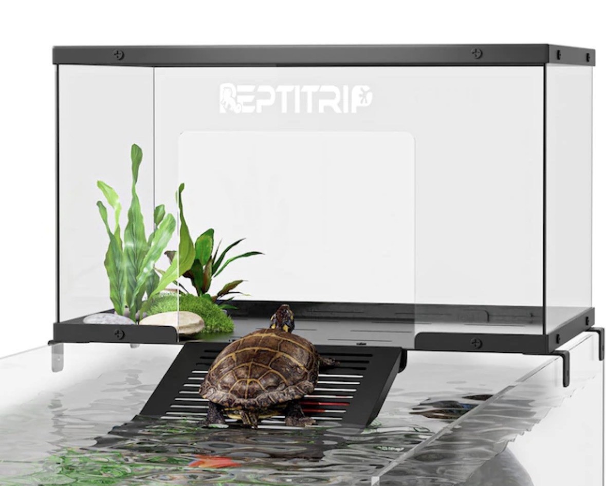 Turtle Basking Platform & Dock - Stainless Steel Turtle Ramp, Non-Slip Surface