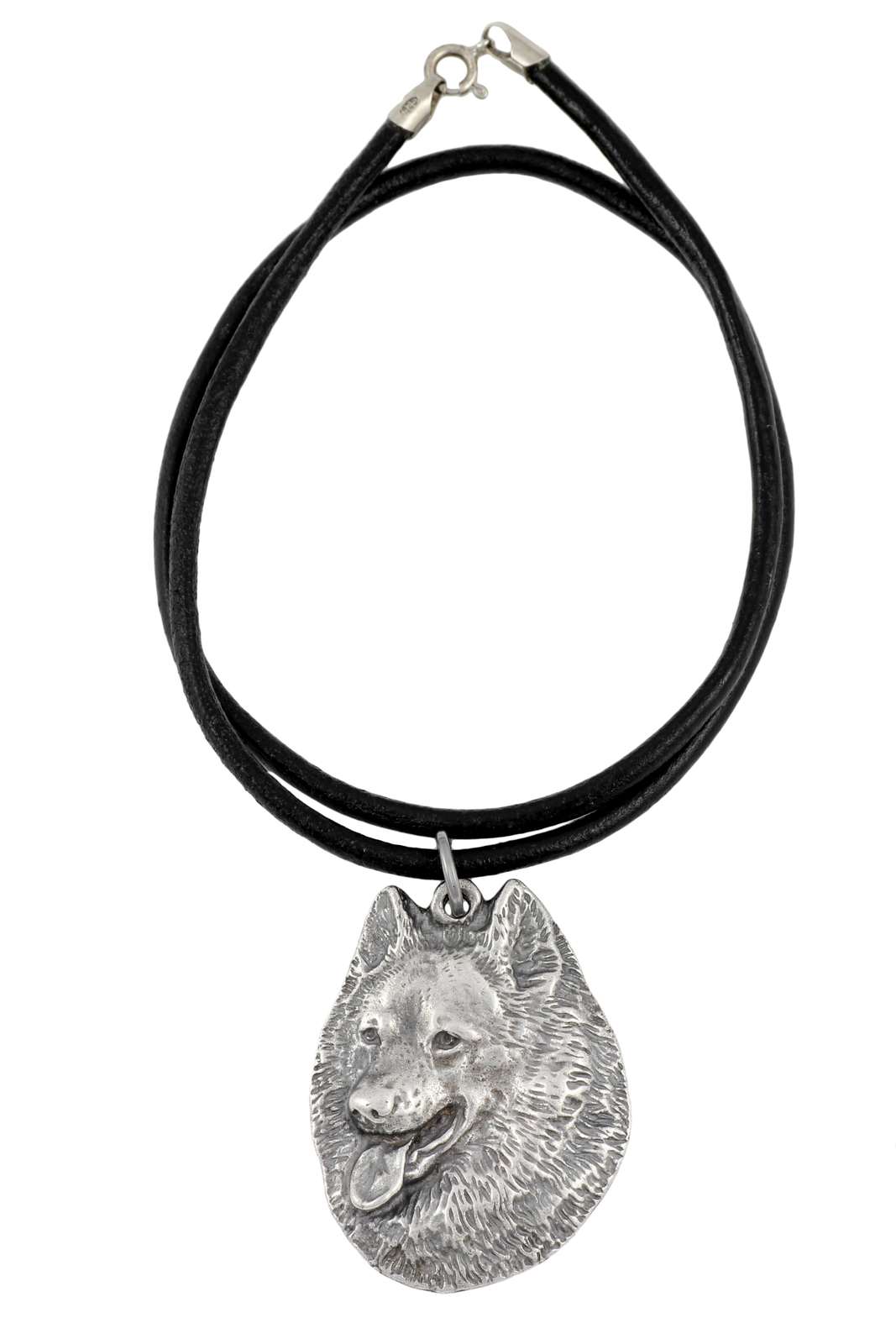 Spitz Necklace With Dog, Silver-Plated Pendant For Dog Lovers, Unique S