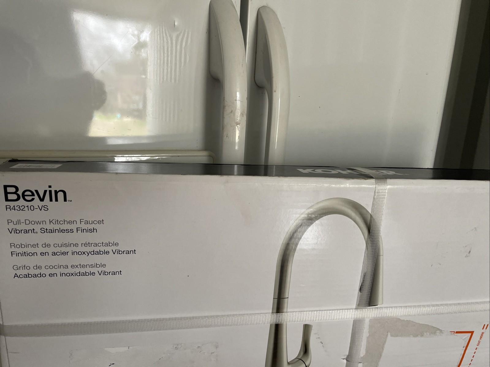 Kohler Bevin R43210-VS Stainless Steel Pull-Down Kitchen Faucet Vibrant