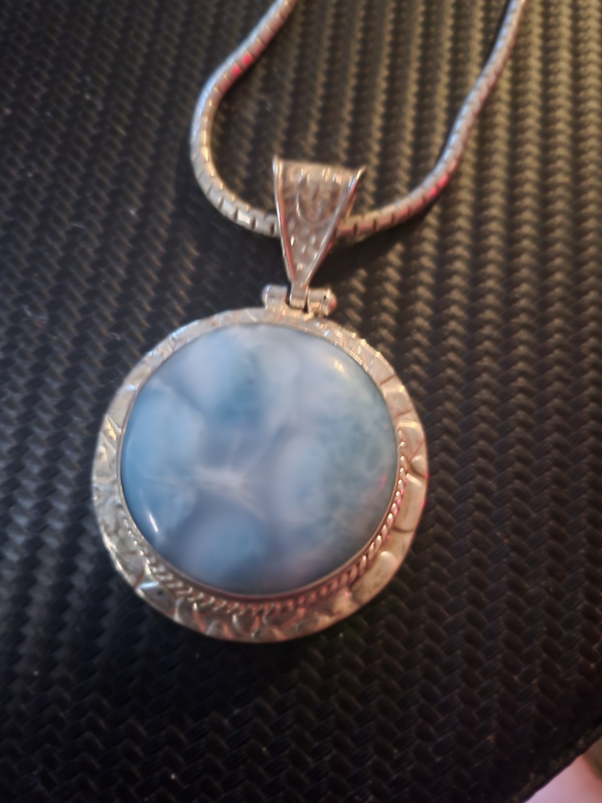 Turquoise and Sterling Silver Pendant! 2 ' Wide!