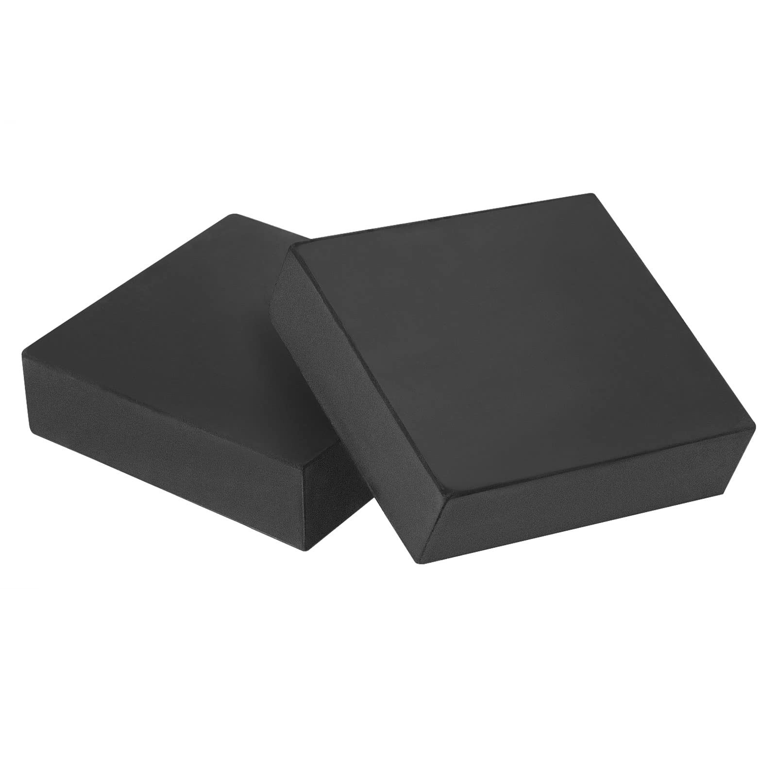 Rubber Bench Block 4"x4"x1.2", 2 Pack Square Stamping Base for Jewelers Hamme