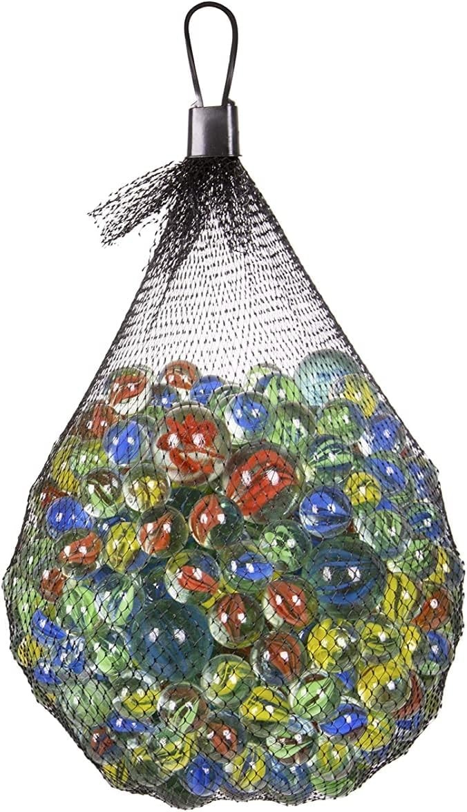 50pcs Retro Glass Marbles Set Classic Kids Game Toy Assorted Colors