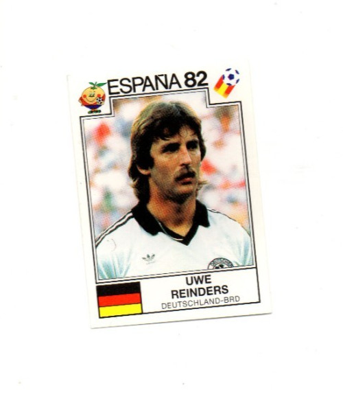 Panini Sonrics world cup story 1990 football sticker No 160 Uwe Reinders 1982