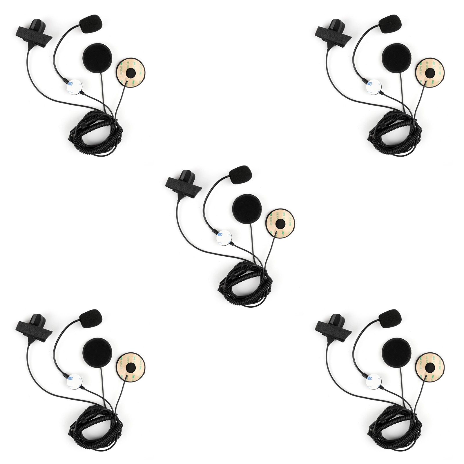 5Pcs 2.5mm Helmet Tactical Motorcycle Headset PTT For  FR50 T270 Radio P7